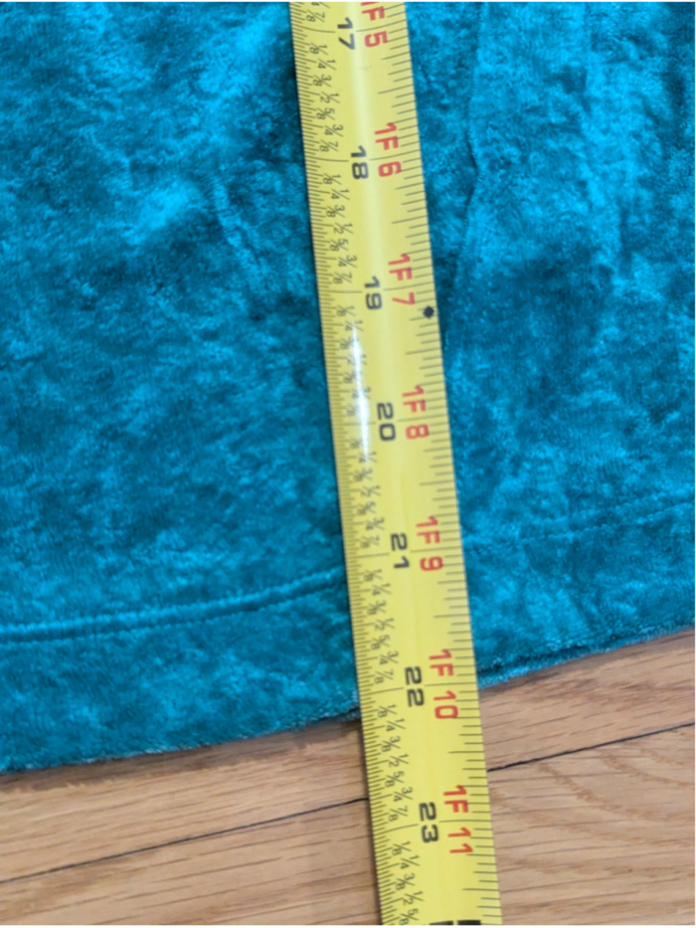 Free People Milan Teal Crushed Velvet Long Sleeve Top Small - Picture 13 of 13